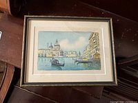 Front view of framed watercolour