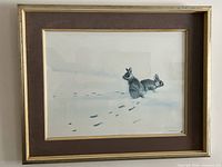 Framed print showing full artwork, mat and frame