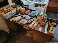 Full view of desk surface and structure