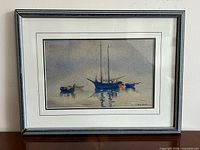 Framed painting front view