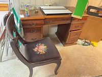 Desk and chair full view