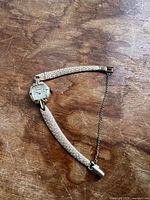 Full view of Wittnauer wristwatch with bracelet and safety chain
