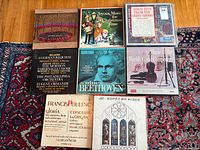 Eight vinyl LP box sets displayed to show titles and overall condition