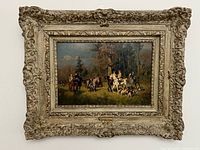 Framed painting full view on wall