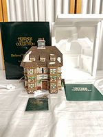 Front view of inn with box, Styrofoam, light cord, accessories