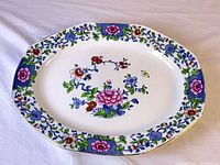Full view of floral ironstone platter