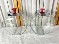 Both glass jars front view