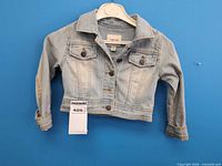 Front view of Cherokee denim jacket