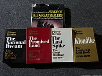 Five Canadian history books displayed front covers visible