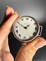 Front view of Rolex dial, Roman numerals visible