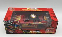Front angled view of boxed 1:24 die-cast #94 Bill Elliott car