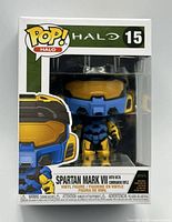 Front view of boxed Funko Pop Spartan Mark VII #15