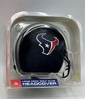 Front of boxed Houston Texans helmet headcover