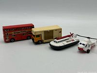 All four Matchbox vehicles grouped
