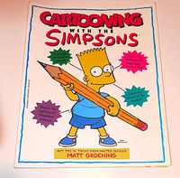 Front cover of Cartooning with the Simpsons book