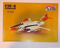 Front of sealed Minicraft Hasegawa F9F-8 Cougar 1/72 scale model kit box