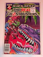 Front cover of The Real Ghostbusters #20 comic in protective bag and board