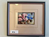 Full view of framed painting on wall