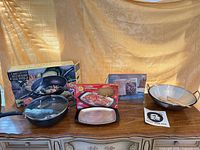 Full lot overview showing all items on sideboard