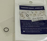 Front view of sealed package with ring visible