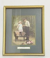 Front view of framed print showing artwork, mat and frame