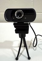 Front view of webcam on flexible tripod