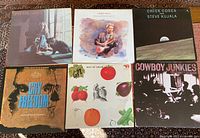 Six LP album covers laid out in two rows