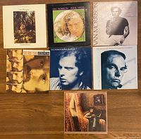 Front covers of seven Van Morrison LP records