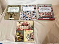 Front covers of three Sheila McGraw craft books and one Plaid découpage book