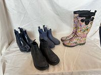 Group shot of all four pairs of boots
