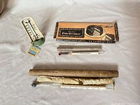 Group shot of all vintage kitchen tools and thermometers