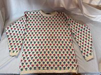 Front view of Tulchan floral cotton sweater
