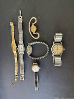 Overview of all six wristwatches