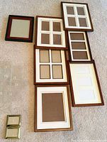 Overview of all frames laid out on carpet
