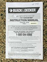 Edge Hog instruction manual front cover catalog LE750 type 4