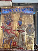 Cover of Tutankhamun book showing title and artwork