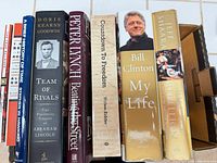 All six book spines visible