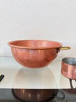 Copper mixing bowl front view