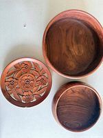 Top view of all three hardwood trivets