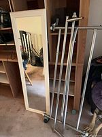 Mirror and rolling rack together