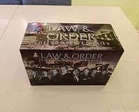 Slipcase front and top showing Law & Order The Complete Series branding
