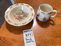 Royal Doulton Bunnykins bowl and mug overview