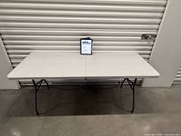 Table unfolded showing full top surface