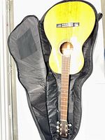 Front of guitar inside gig bag