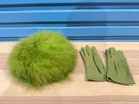 Hat and gloves side by side