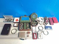 Full layout of all jewellery, boxes and cases