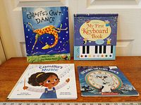 All four books laid out showing covers