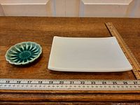 Both dishes with rulers for scale