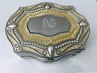closed ornate rhinestone jewelry box