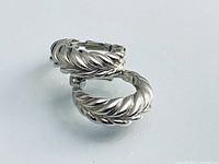 Front view of both rope hoop earrings